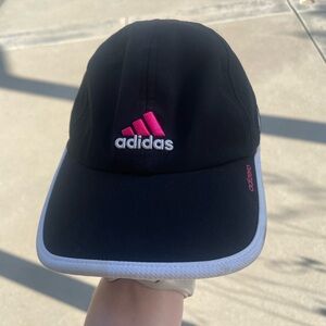 Adidas Black Cap with Pink and White Details